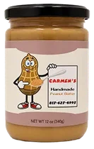 Premium homemade peanut butter in a jar
